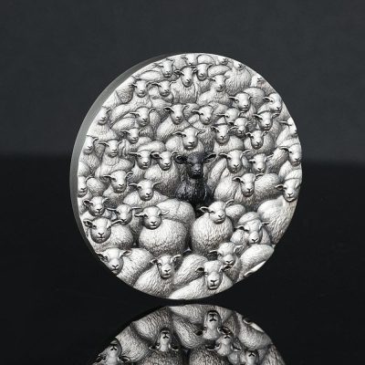 Niue - 2025 - 5 Dollars - Sheep 2oz silver (B-Different series)