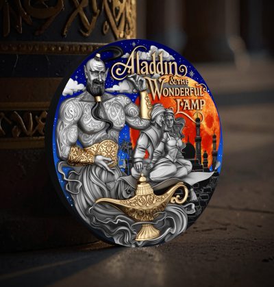 Niue - 2025 - 5 Dollars - Aladdin & the Wonderful Lamp 2oz silver (Fabulous Stories series)