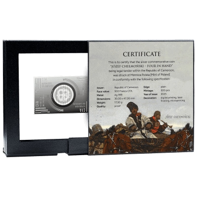 Cameroon - 2025 - 500 Francs - The Four-in-Hand (Józef Chełmoński masterpieces)