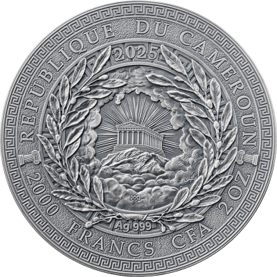 Cameroon - 2025 - 2000 Francs – Hades / The Great Greek Mythology 2oz silver