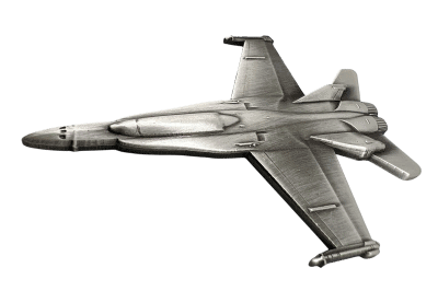 Liberia - 2025 - 20 Dollars - Fighter Jet Shaped 1oz silver