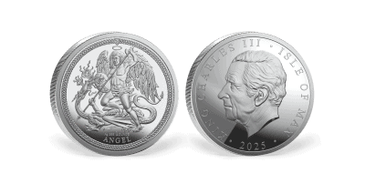 Isle of Man - 2025 - Angel Silver Reverse Proof Set 2x 1oz silver - Image 3