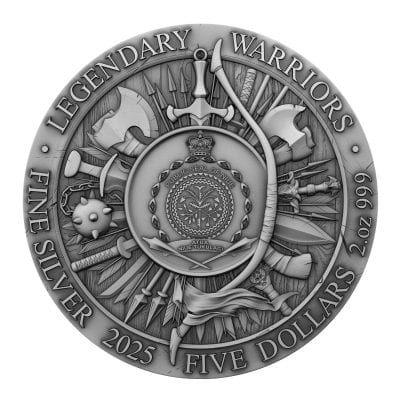 Niue - 2025 - 5 Dollars - Leonidas (Legendary Warriors series) 2oz silver