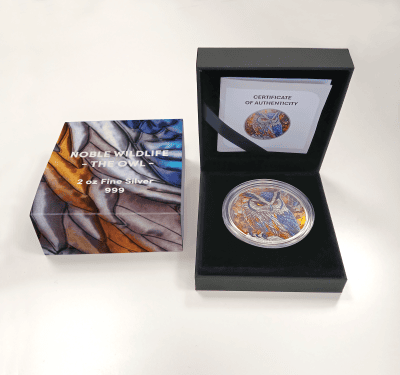 Congo - 2025 - 20 Francs - Owl 2oz silver (Noble Wildlife series)