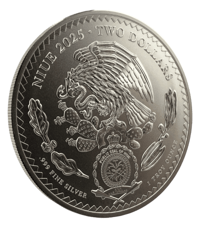 Niue - 2025 - 2 Dollars - Aztec Emperor Cuauhtémoc Tribute 1oz silver