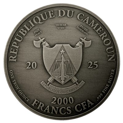 Cameroon - 2025 - 2000 Francs - Embrace the Darkness 1oz silver
