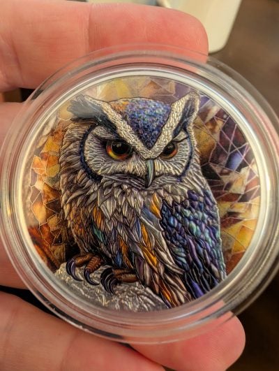 Congo - 2025 - 20 Francs - Owl 2oz silver (Noble Wildlife series)