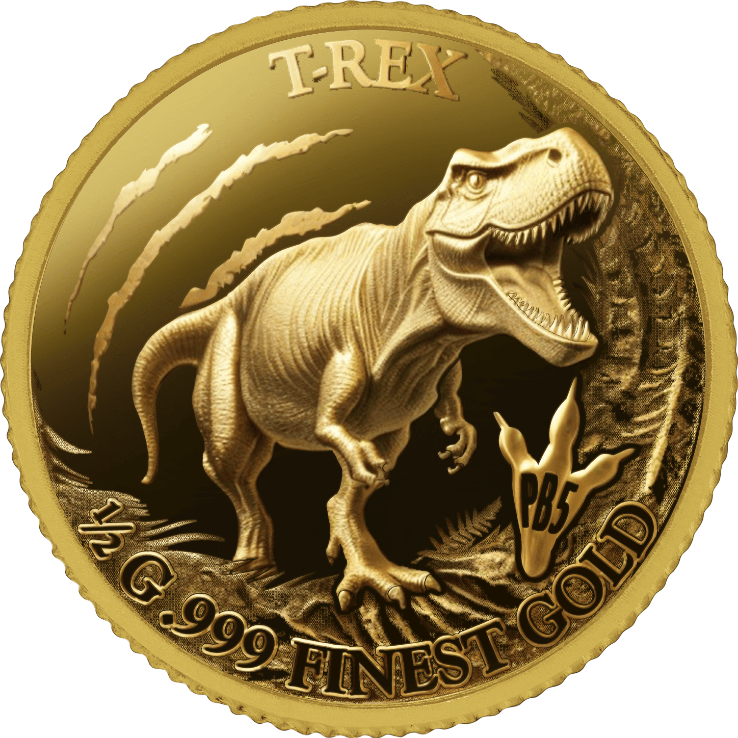 Gabon - 2026 - 5x1000 Francs - Prehistoric Big Five (5x 1/2gr gold) small gold