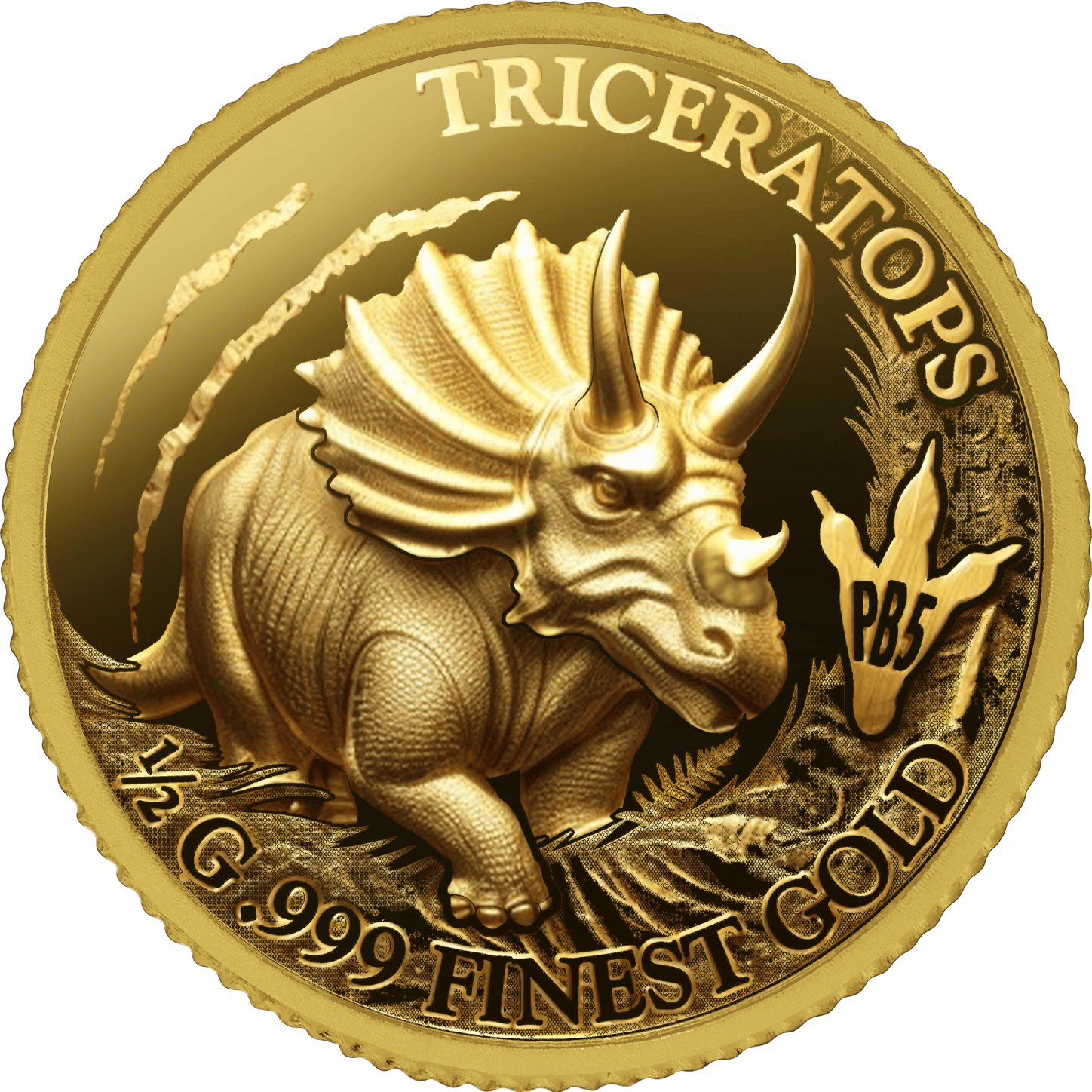 Gabon - 2026 - 5x1000 Francs - Prehistoric Big Five (5x 1/2gr gold) small gold