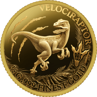 Gabon - 2026 - 5x1000 Francs - Prehistoric Big Five (5x 1/2gr gold) small gold