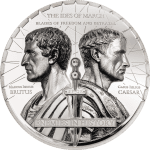Cook Islands - 2025 - 10 Dollars - Caesar vs. Brutus (Enemies in History) 2oz silver