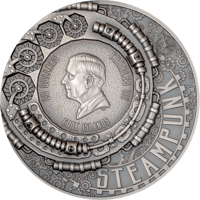 Cook Islands - 2025 - 20 Dollars - Aviation Steampunk 3oz silver