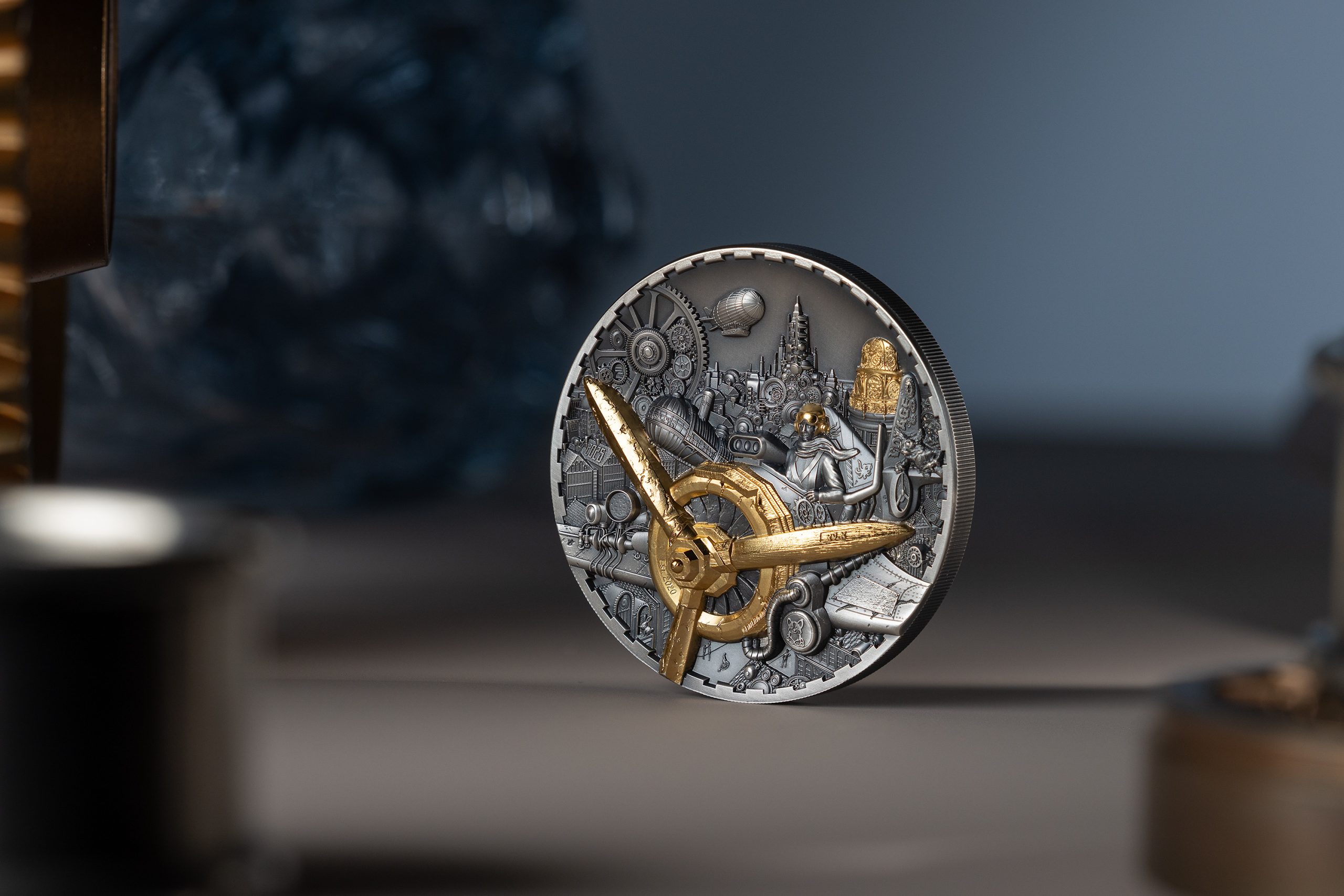 Cook Islands - 2025 - 20 Dollars - Aviation Steampunk 3oz silver