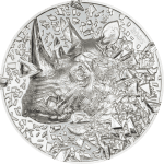 Cook Islands - 2025 - 20 Dollars - Silver Burst 5.0 Rhino 3oz silver