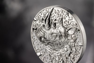 Cook Islands - 2025 - 20 Dollars - Silver Burst 5.0 Rhino 3oz silver