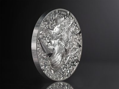 Cook Islands - 2025 - 20 Dollars - Silver Burst 5.0 Rhino 3oz silver