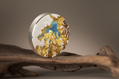 Cook Islands - 2025 - 25 Dollars - Yellowstone Topography 5oz silver