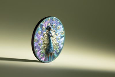 Cook Islands - 2025 - 5 Dollars - Spectrum Peacock 1oz silver