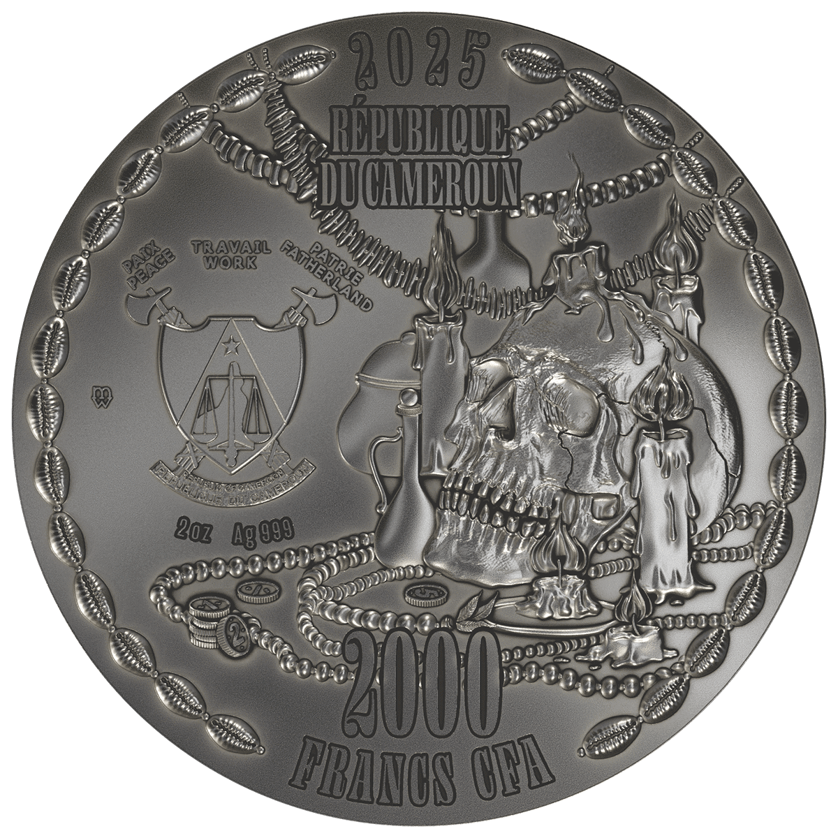 Cameroon - 2025 - 2000 Francs - Baron Samedi 2oz silver