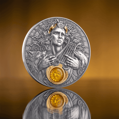 Niue - 2025 - 5 Dollars - Apollo Divine Faces of the Sun