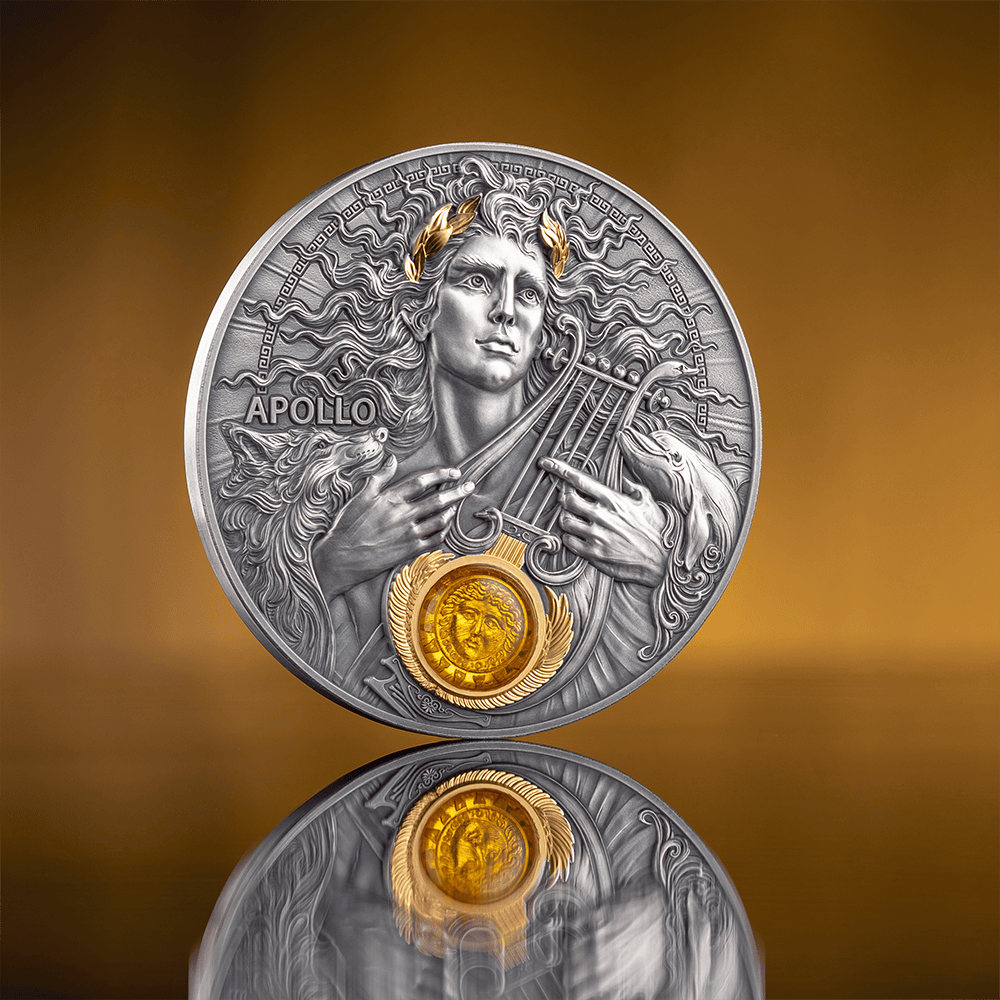 Niue - 2025 - 5 Dollars - Apollo Divine Faces of the Sun