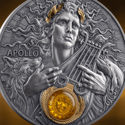 Niue - 2025 - 5 Dollars - Apollo Divine Faces of the Sun