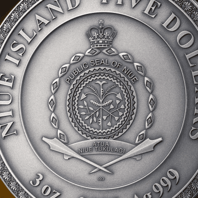 Niue - 2025 - 5 Dollars - Apollo Divine Faces of the Sun