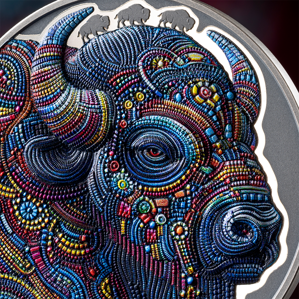 Cameroon - 2025 - 2000 Francs - American Bison (Patterns of the World series)