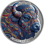 Cameroon - 2025 - 2000 Francs - American Bison (Patterns of the World series)