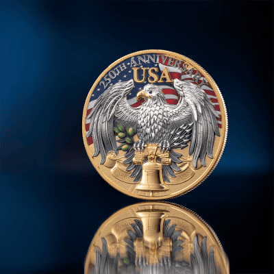 Niue - 2025 - 5 Dollars - United We Stand: 250 Years of US Independance 2oz silver