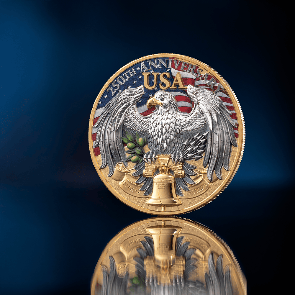 Niue - 2025 - 5 Dollars - United We Stand: 250 Years of US Independance 2oz silver