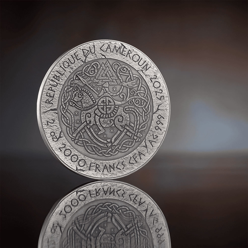 Cameroon - 2025 - 2000 Francs – King Cnut the Great (way to valhalla series) 2oz silver