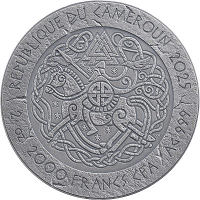 Cameroon - 2025 - 2000 Francs – King Cnut the Great (way to valhalla series) 2oz silver