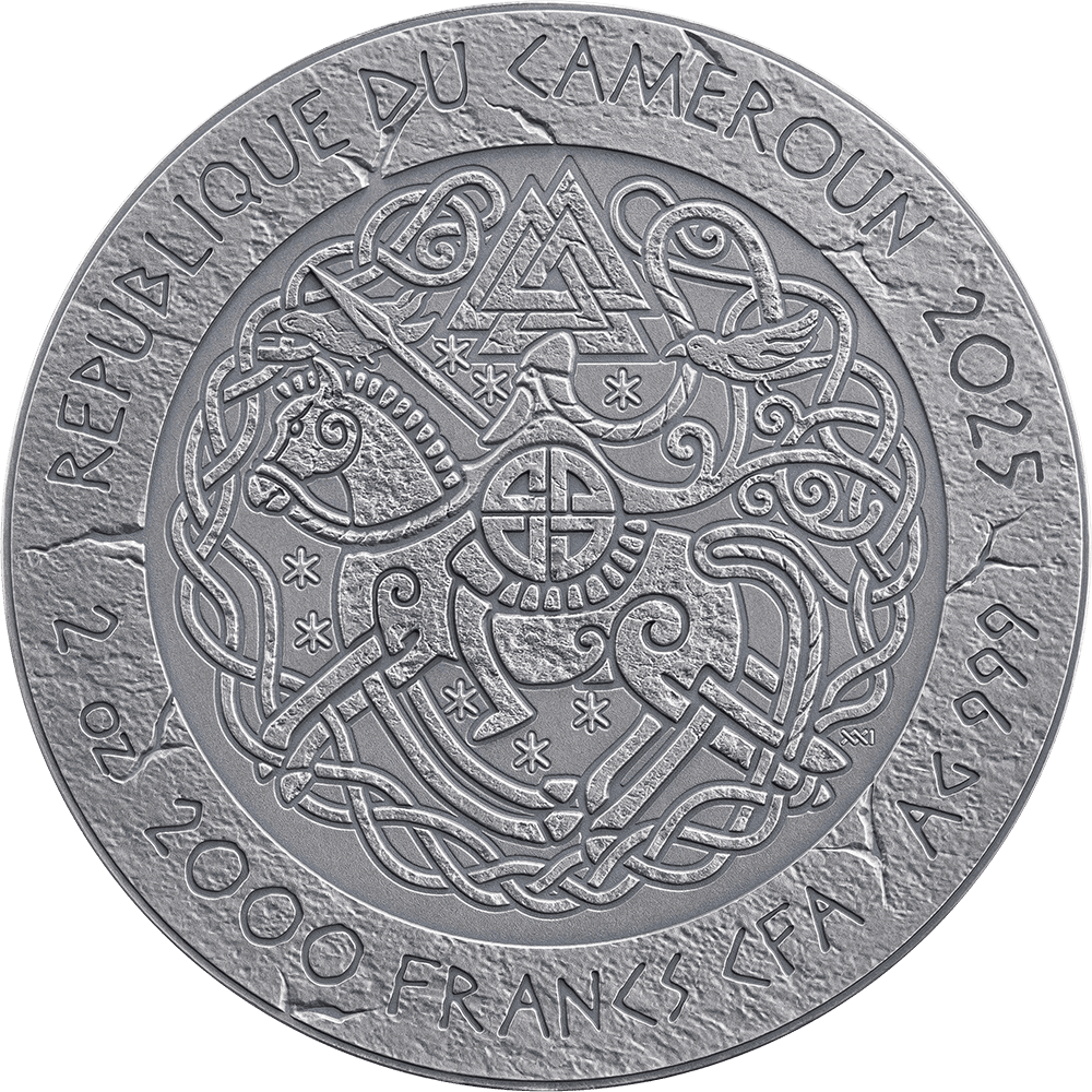 Cameroon - 2025 - 2000 Francs – King Cnut the Great (way to valhalla series) 2oz silver