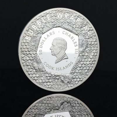 Cook Islands - 2025 - 20 Dollars - Salvator Mundi Buble Wrap 3oz silver coin