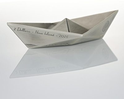 Niue - 2025 - 2 Dollars - Paper Boat (Folded Dreams series) 2oz silver