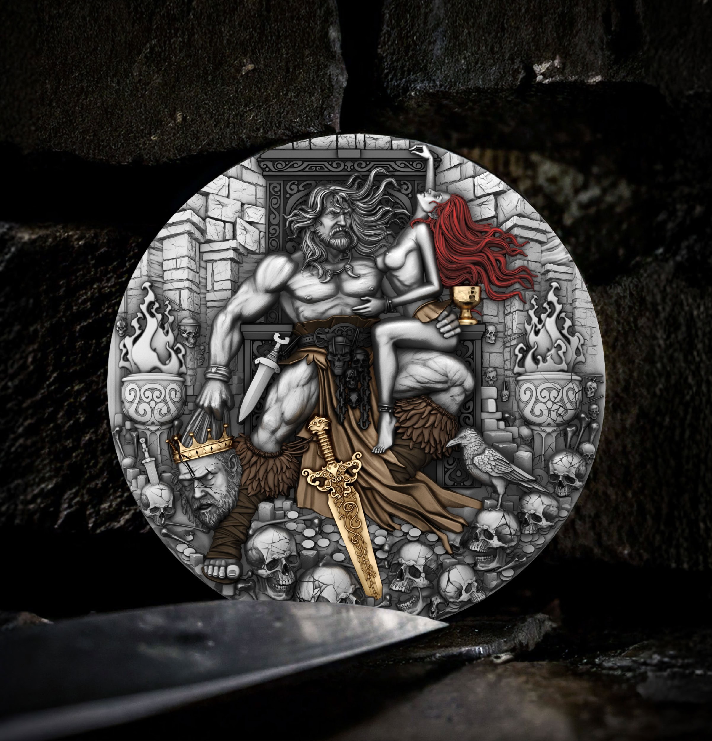 Cameroon - 2025 - 2000 Francs - Barbarian King 2oz silver coin