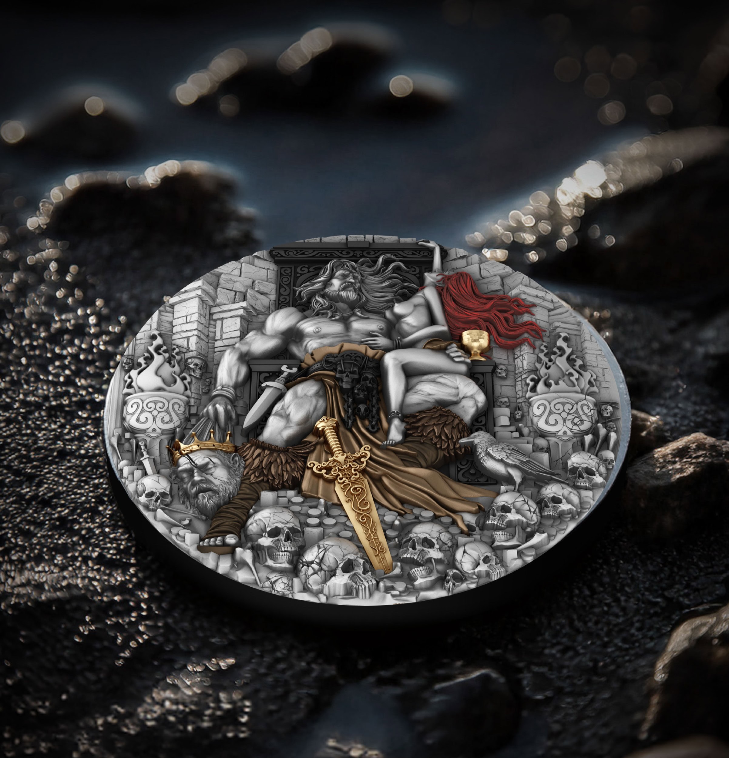 Cameroon - 2025 - 2000 Francs - Barbarian King 2oz silver coin