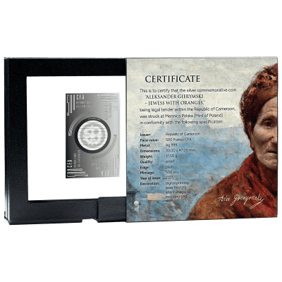Cameroon - 2025 - 500 Francs - Jewess with Oranges (Aleksander Gierymski series)