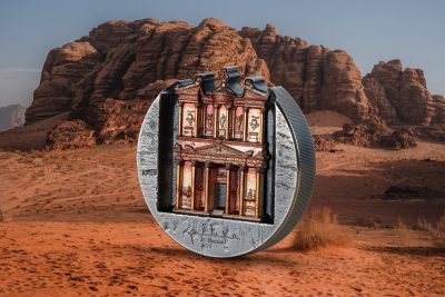 Cook Islands - 2026 - 25 Dollars - Petra Al-Khazneh 5oz silver