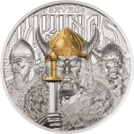 Cook Islands - 2026 - 20 Dollars - Savage Vikings Legends 3oz silver gilded
