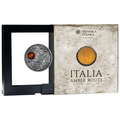 Niue - 2025 - 1 Dollars - Italia (Amber Route series) 1/2oz silver