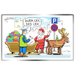 Cameroon - 2025 - 500 Francs - Santa Claus on Duty (Andrzej Mleczko series) 1/2oz silver