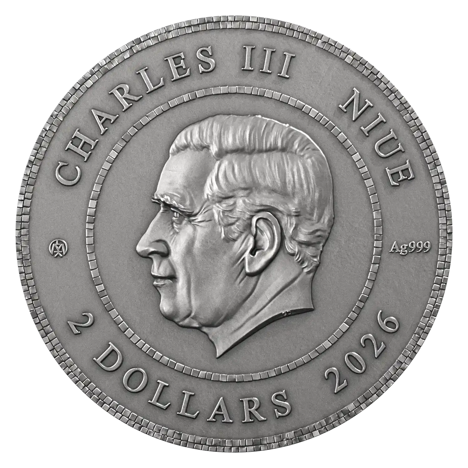 Niue - 2025 - 5 Dollars - The Sparkling Stag 2oz silver