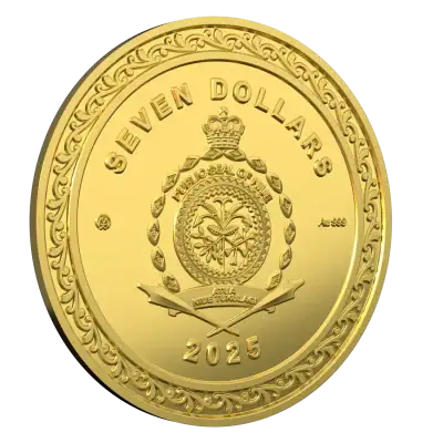 Niue - 2025 - 7 Dollars - Lucky Clover 1/25oz small gold