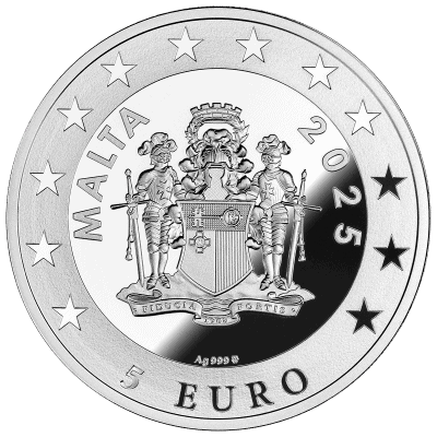 Malta - 2025 - 5 Euro - Gdansk (City Hall Clocks series)