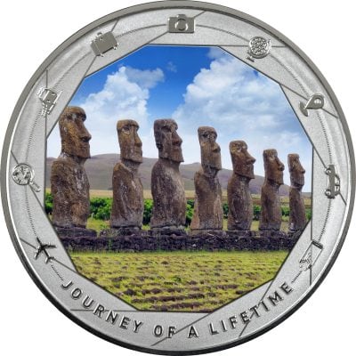 Cameroon - 2025 - 1000 Francs - Easter Island (Journey of a Lifetime series) 1oz silver