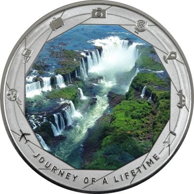 Cameroon - 2025 - 1000 Francs - Iguazu Falls (Journey of a Lifetime series) 1oz silver