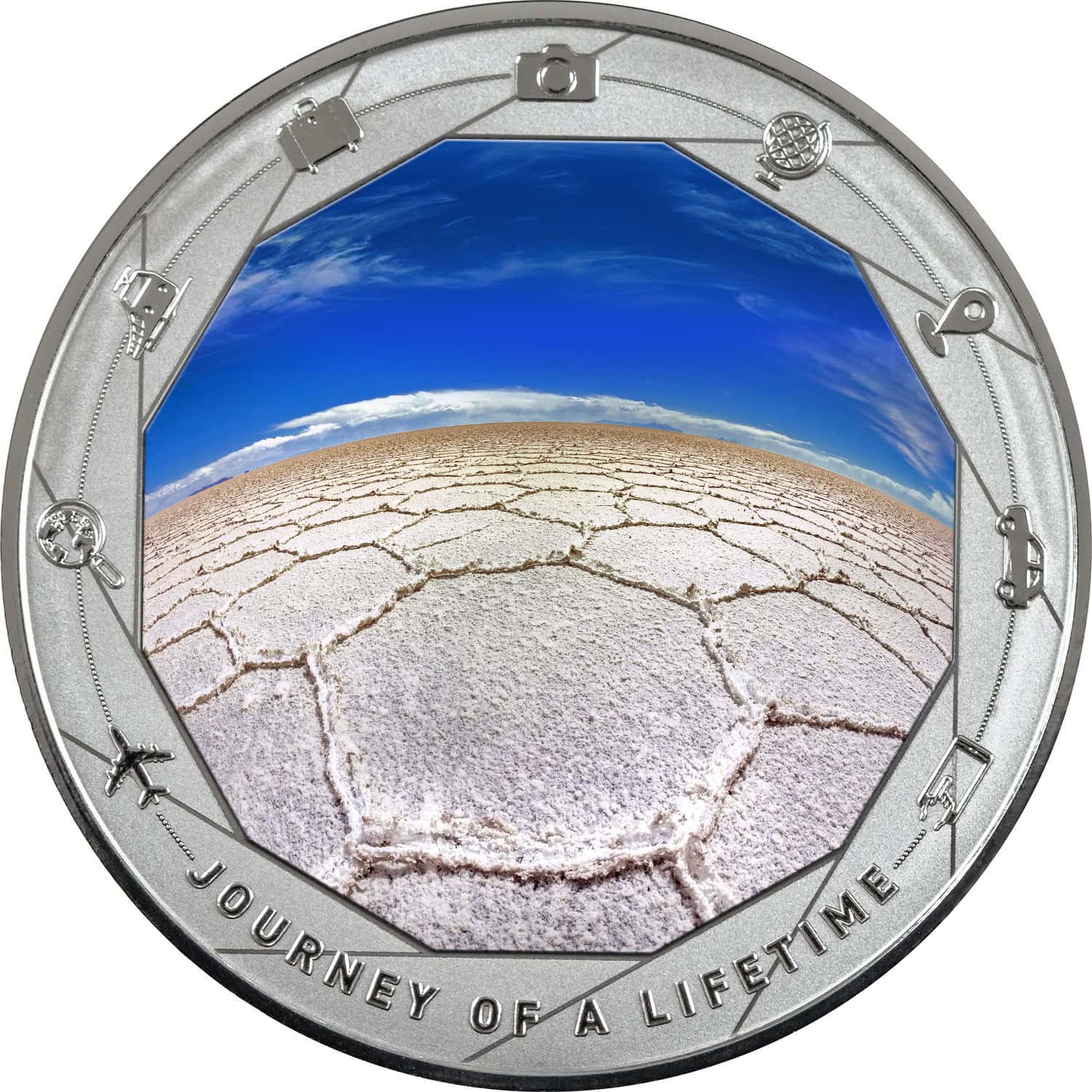 Cameroon - 2025 - 1000 Francs - Salar de Uyuni (Journey of a Lifetime series) 1oz silver