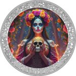 Cameroon - 2025 - 1000 Francs - Women with Skull (Dia de los Muertos series) 1oz silver